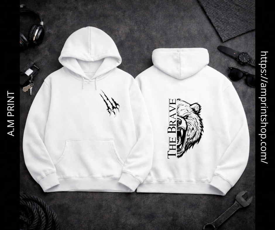 WHITE High-performance HOODIES - with sublimation printing | Professional printing for MEN