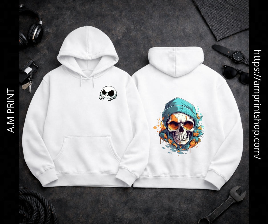 WHITE High-performance HOODIES - with sublimation printing | Professional printing for MEN