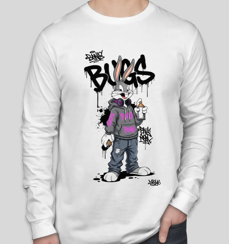 Men's 3D Rabbit Print T-Shirt | Soft Stretch Polyester Fabric | Casual Summer