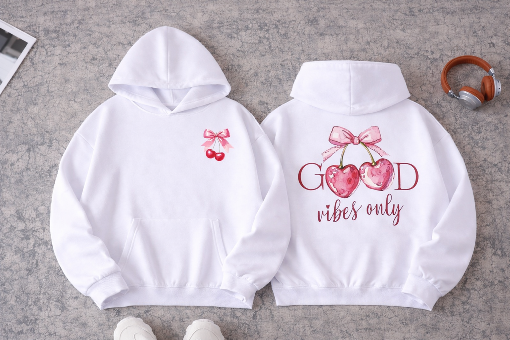 WONDERFUL HOODIES WHITE  High-performance with sublimation printing | Professional printing for WOMAN