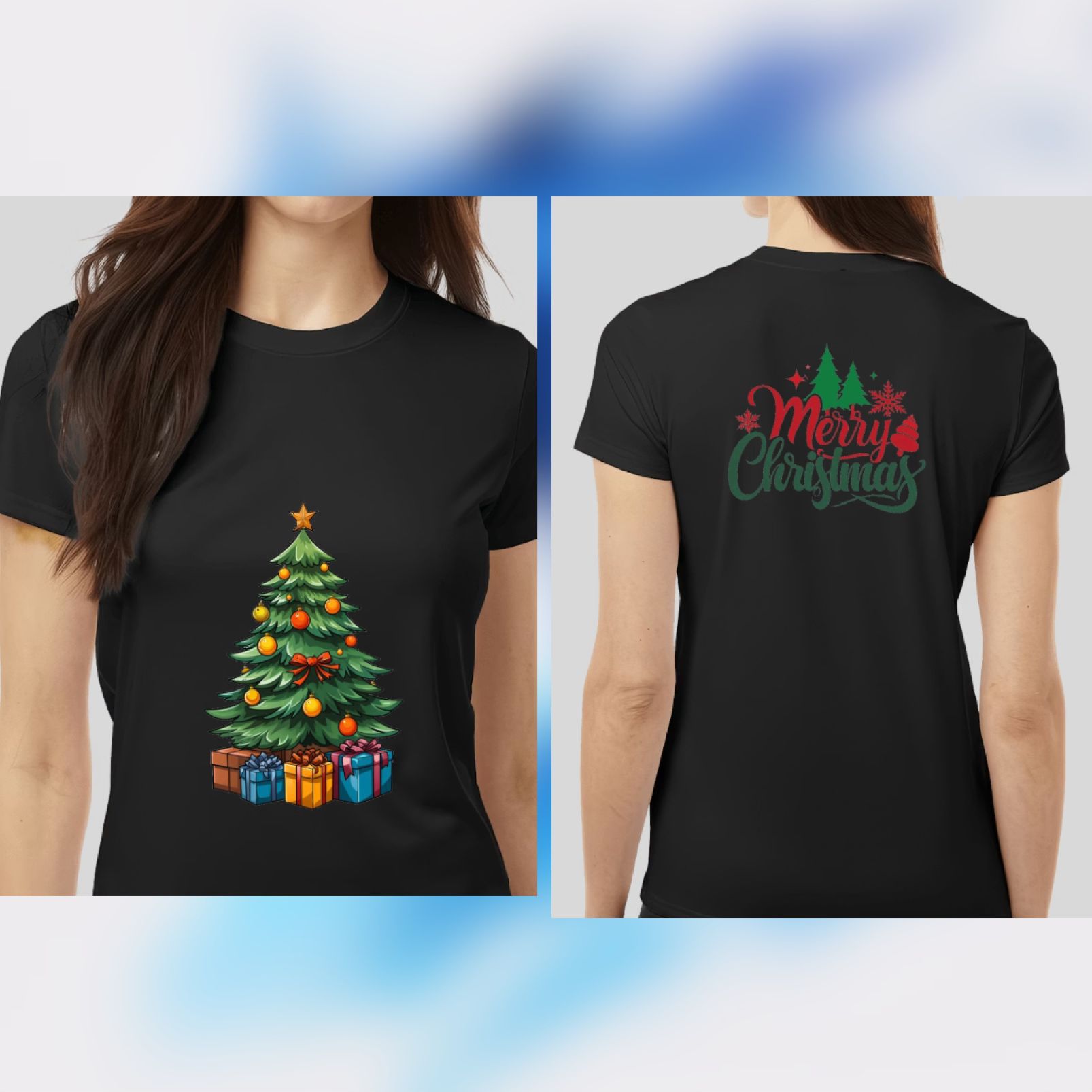 Women's Christmas Reindeer Print T Shirt Casual O-neck Short Sleeve T-Shirt Cute T-shirt Black Suitable All Seasons Tshirt Tops